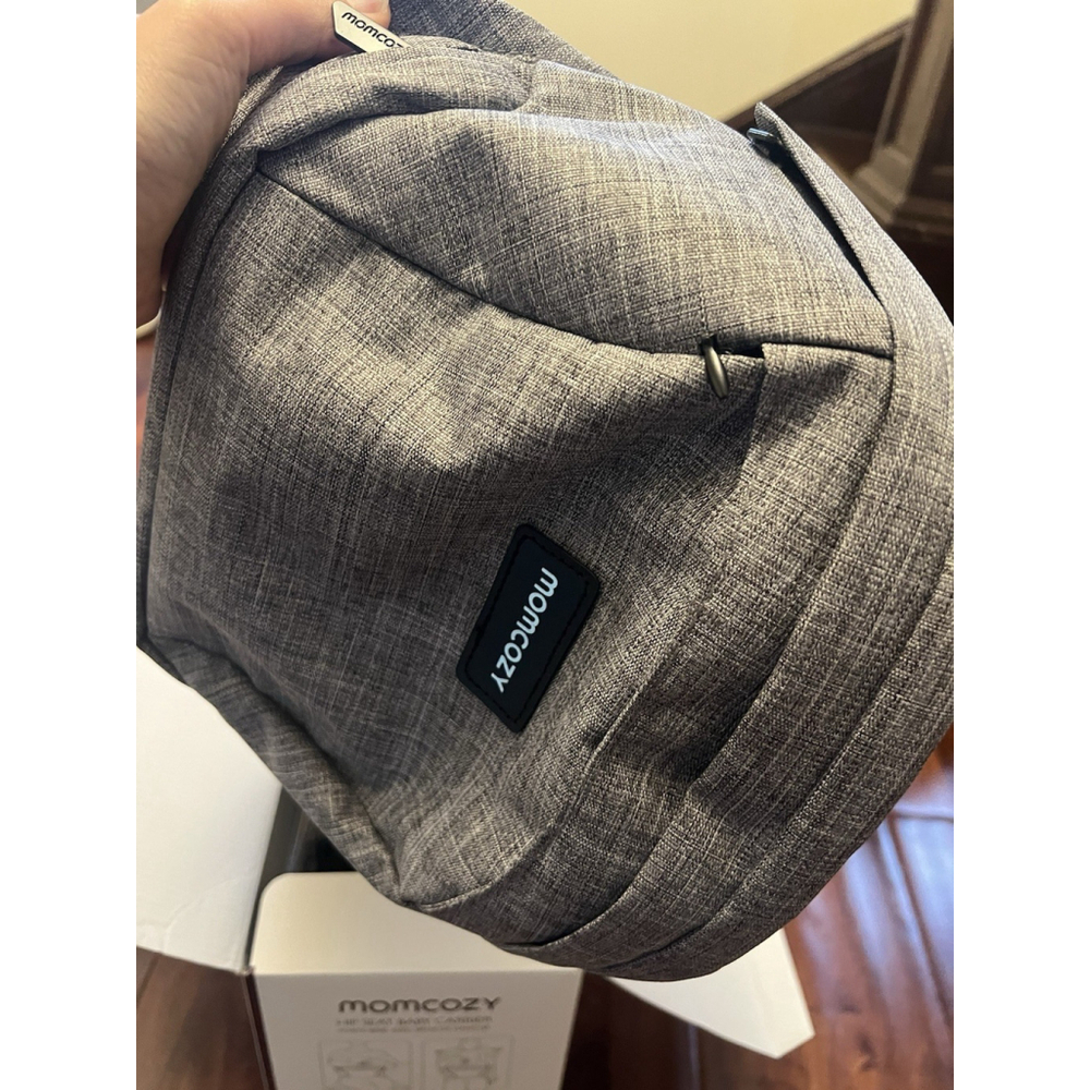 MomCozy Hip Seat Baby Carrier - Large Grey with Black Detailing - Picture 2 of 5